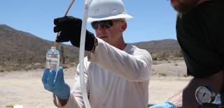 Image of two men working at the Nevada National Security Site