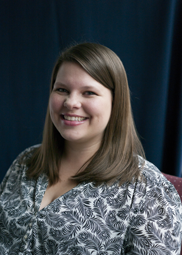 Image of Frances Sutherland wearing a blue and white shirt